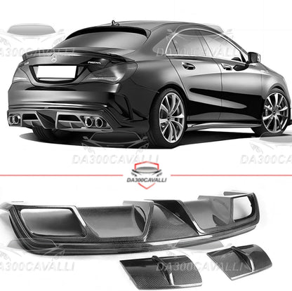 Diffusore Mercedes CLA250 CLA260 CLA45 W117 Fibra Di Carbonio - Da300Cavalli