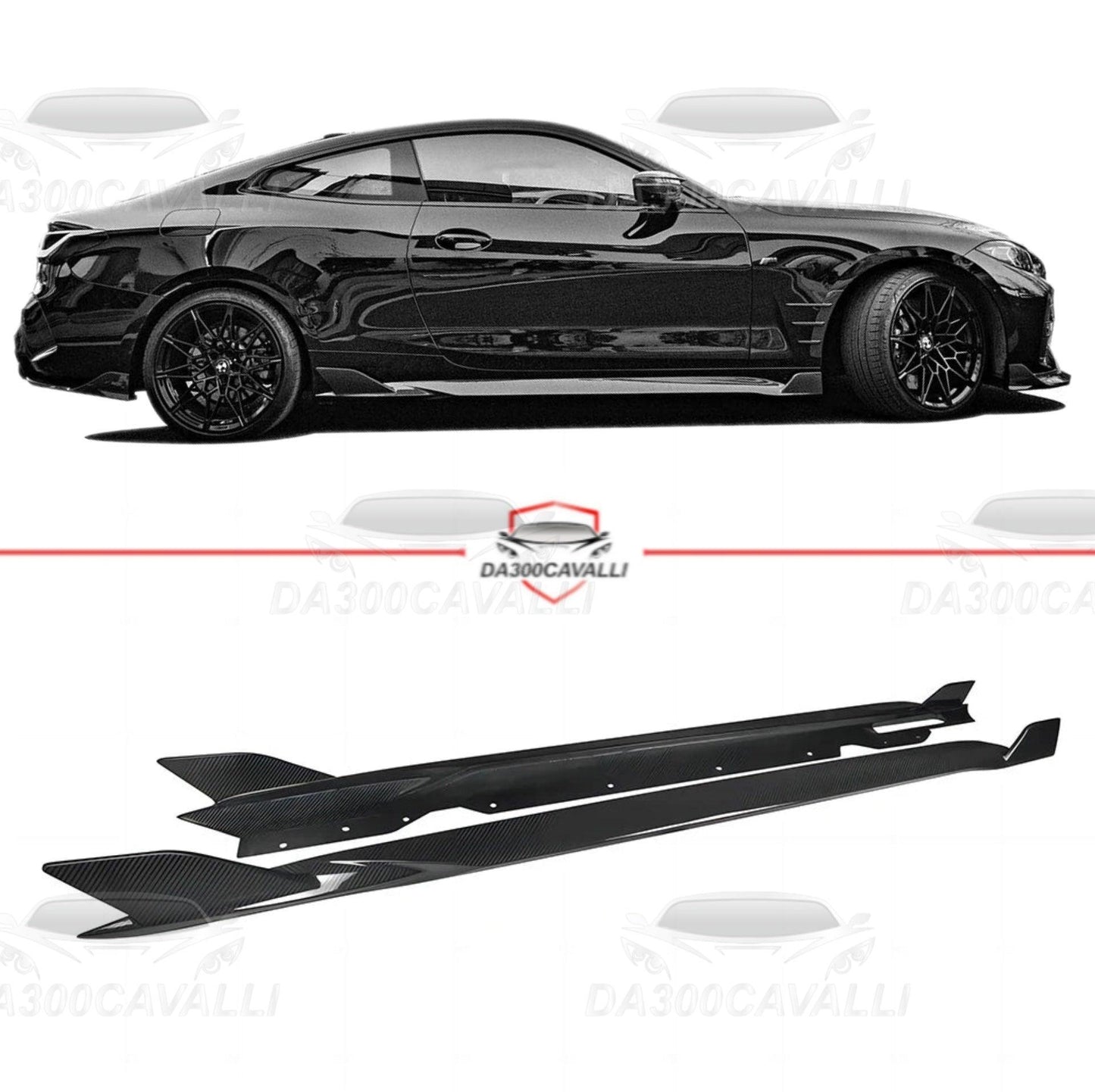 Minigonne BMW Serie 4 M4 G22 G23 Fibra Di Carbonio - Da300Cavalli