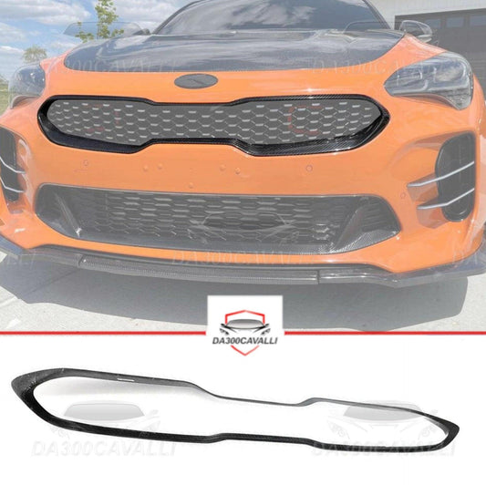 Contorno Griglia Frontale Kia Stinger Gt Ex Hatchback (2018-2022) Fibra Di Carbonio - Da300Cavalli