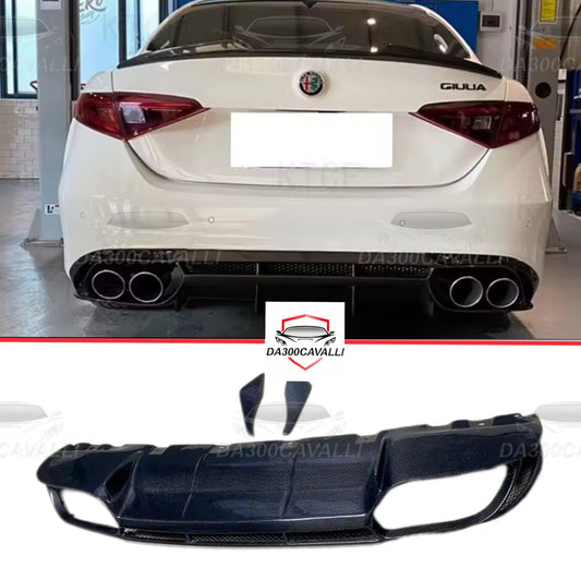 Diffusore Alfa Romeo Giulia (2017-2020) In Fibra Di Carbonio - Da300Cavalli