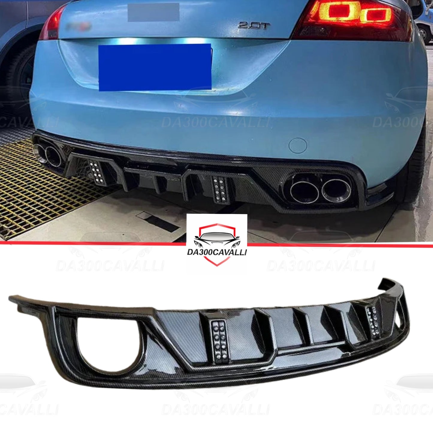 Diffusore Audi Tt (2008-2014) Fibra Di Carbonio - Da300Cavalli