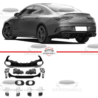 Diffusore Con Terminali Di Scarico Mercedes CLA180 CLA200 CLA220 CLA250 W118 Stile CLA35 CLA45 - Da300Cavalli