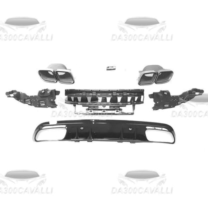 Diffusore Con Terminali Di Scarico Mercedes Classe C180 C200 C300 C350 W205 - Da300Cavalli