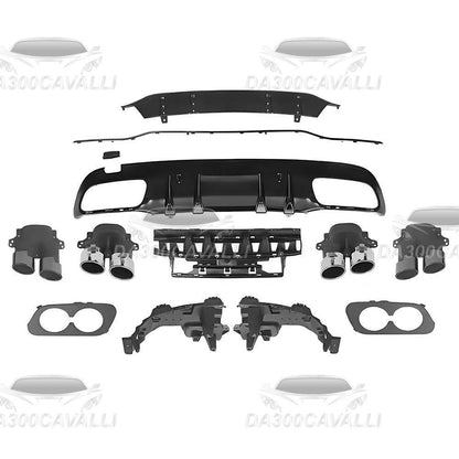 Diffusore Con Terminali Di Scarico Mercedes Classe C180 C200 C300 C350 W205 - Da300Cavalli