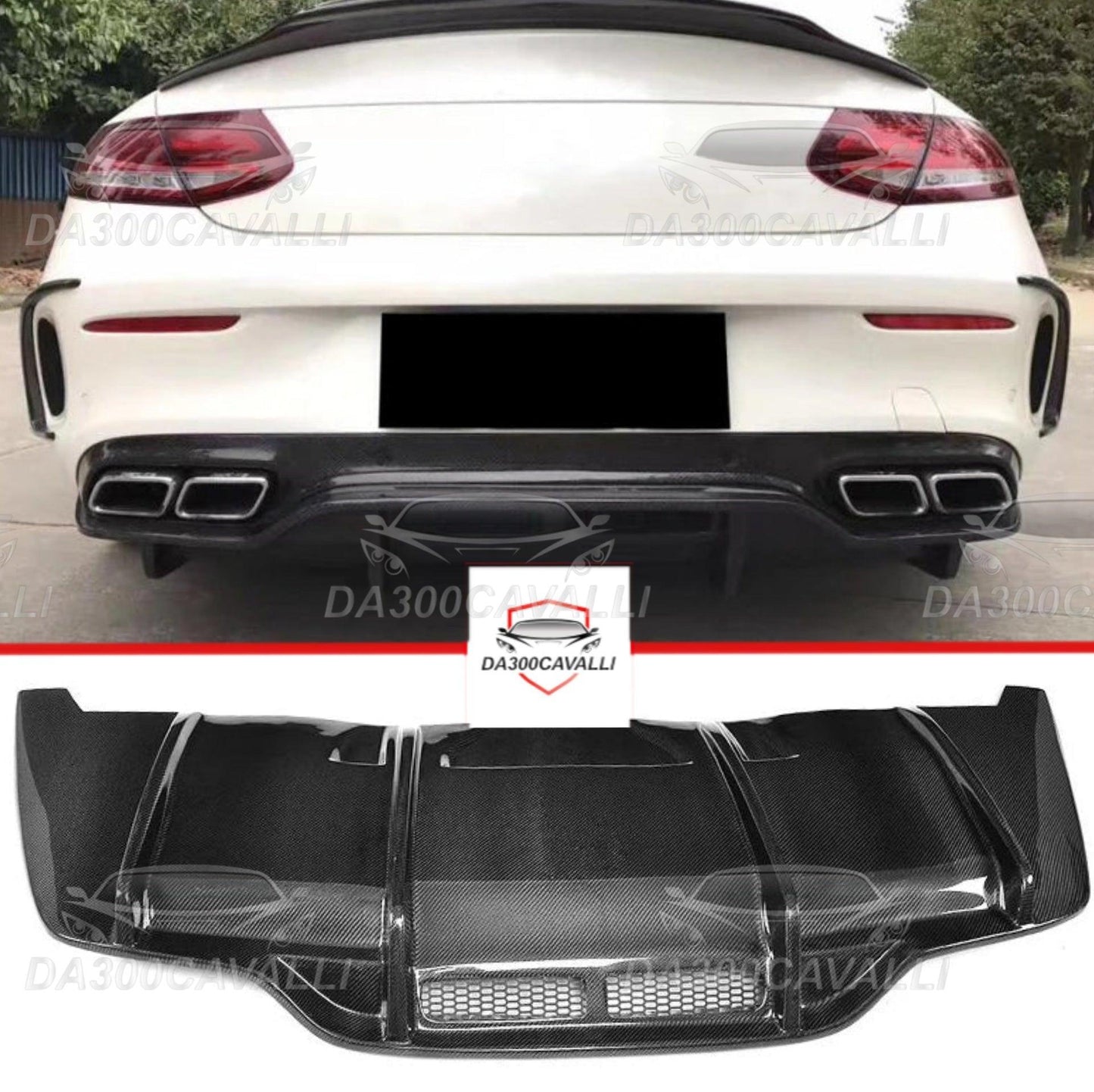 Diffusore Mercedes C63 Fibra Di Carbonio (2015-2017) - Da300Cavalli