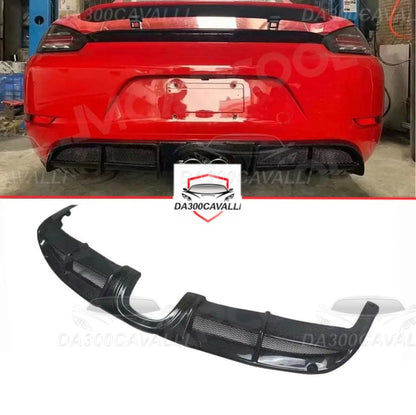 Diffusore Porsche 718 Boxster Cayman (2016-2020) Fibra Di Carbonio - Da300Cavalli