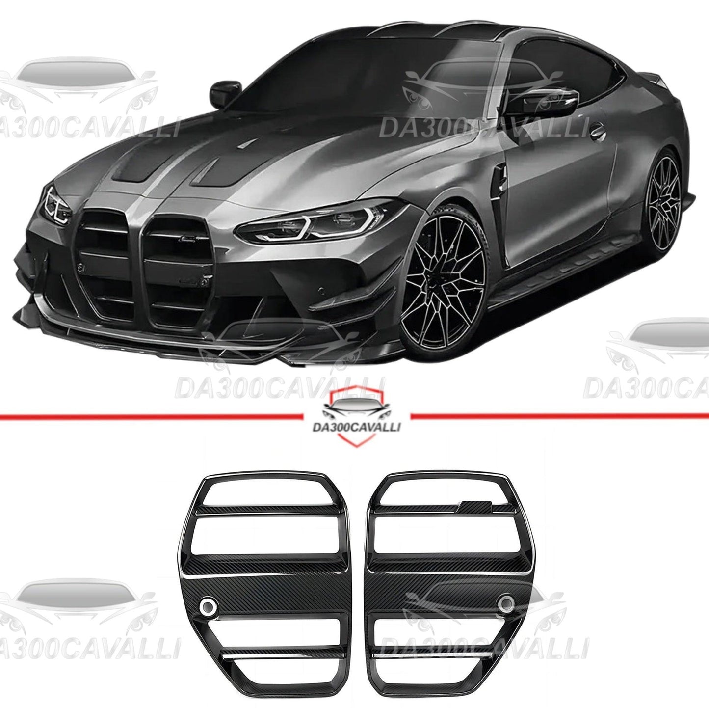 Griglia Frontale BMW Serie 3 4 M3 M4 G80 G82 G83 Fibra Di Carbonio - Da300Cavalli