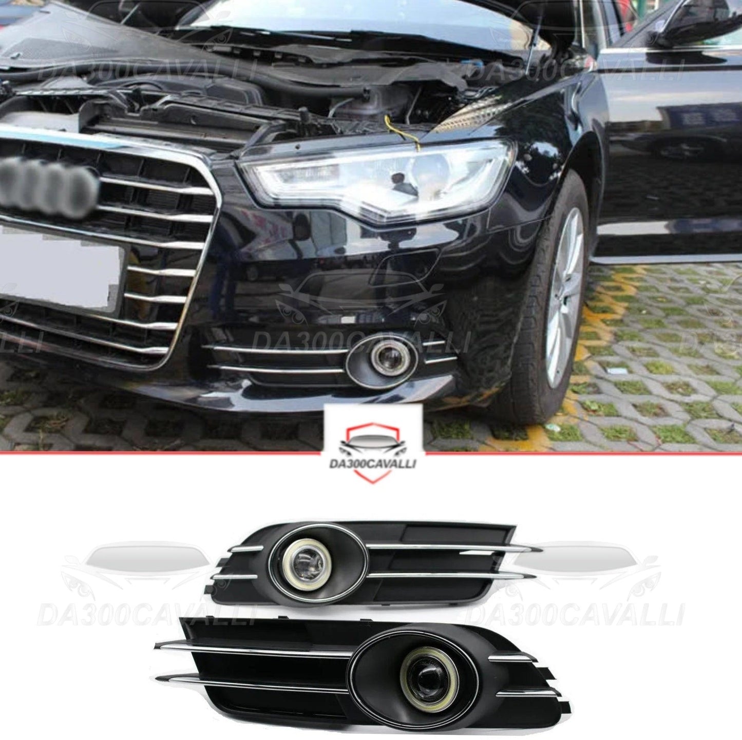 Griglie e Fari Fendinebbia Angel Eyes Audi A6 C7 - Da300Cavalli