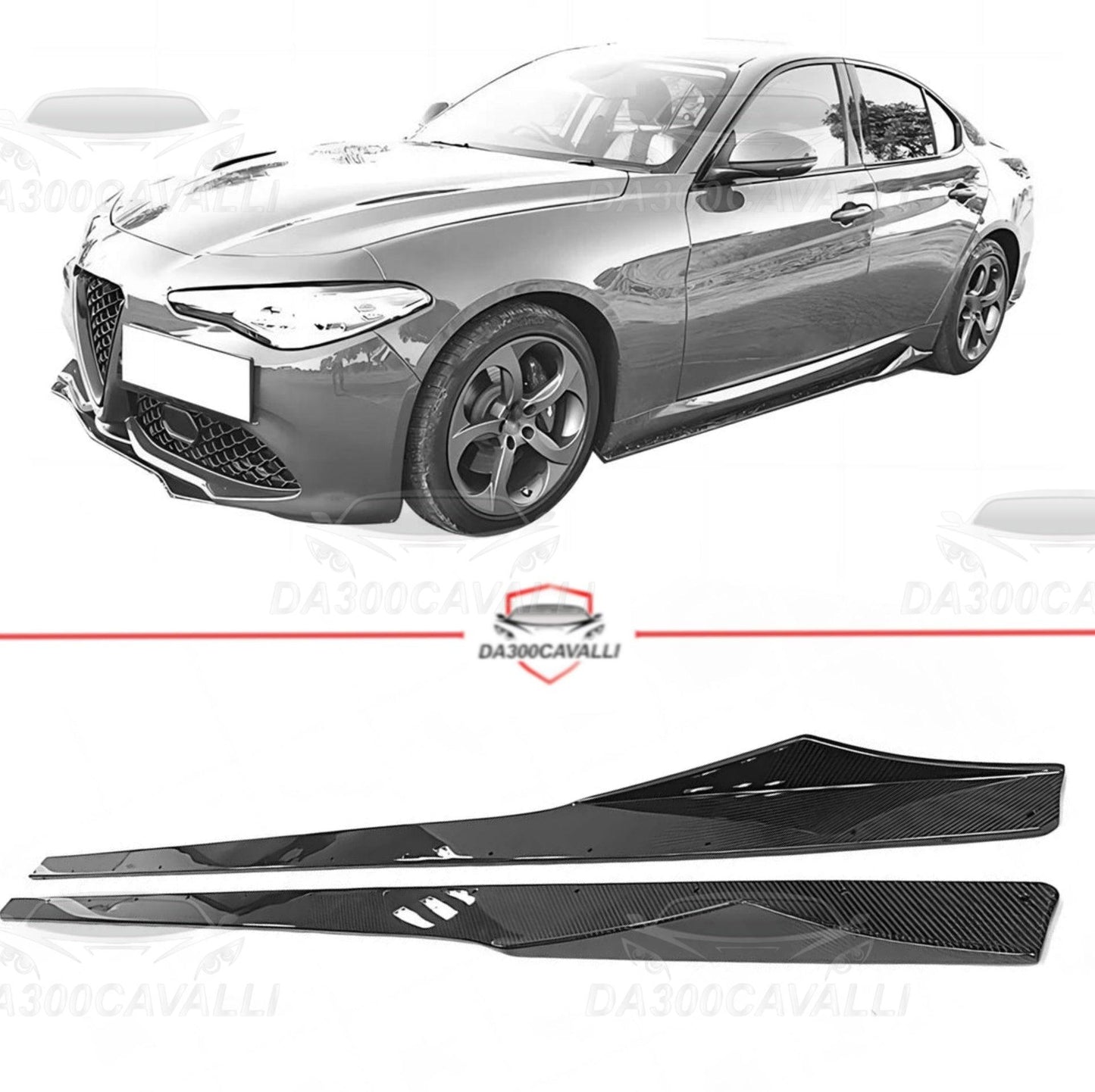 Minigonne Alfa Romeo Giulia Sedan Fibra Di Carbonio (2017-2020) - Da300Cavalli