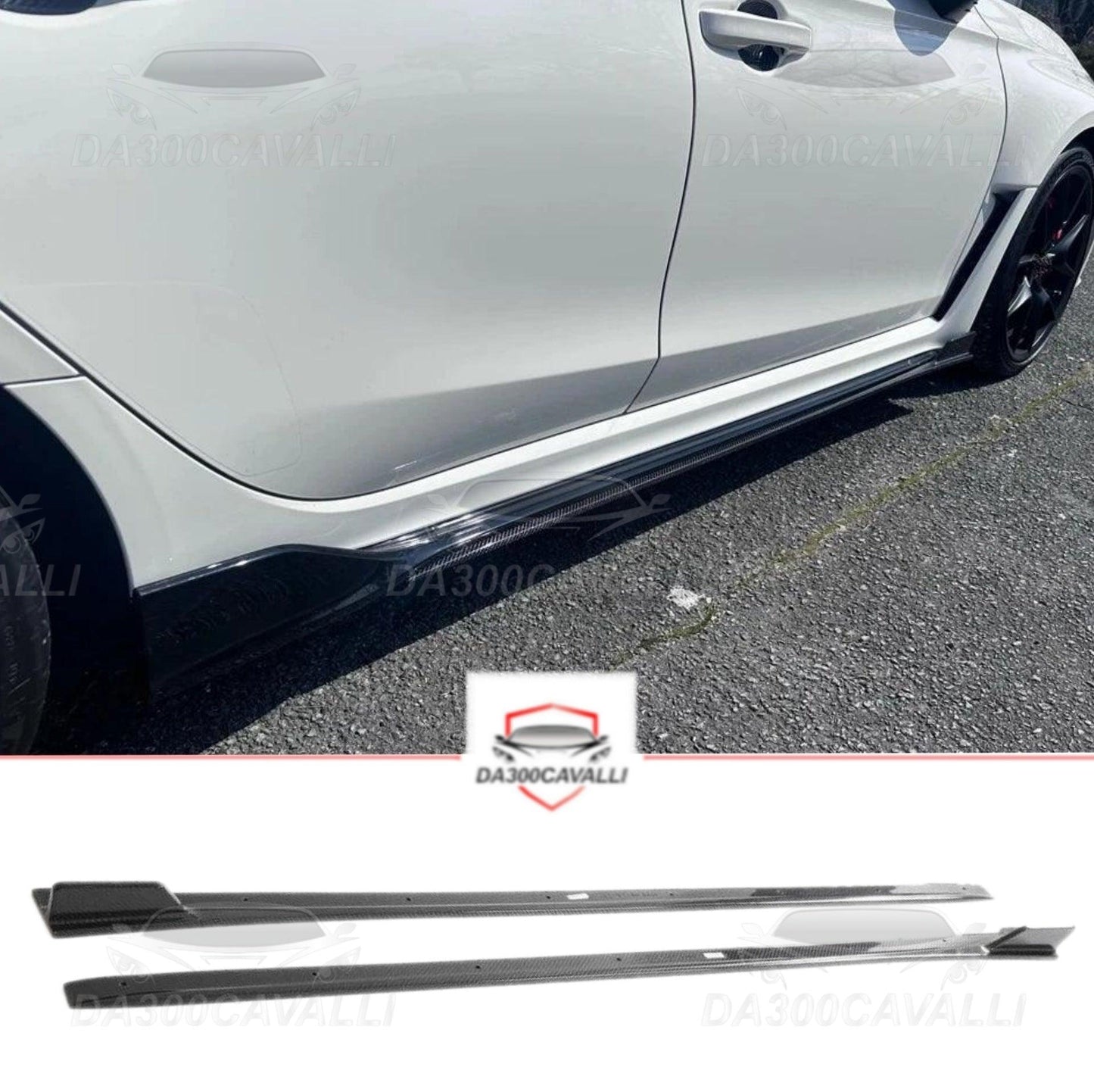 Minigonne Honda Civic Type R (2022-2023) Fibra Di Carbonio - Da300Cavalli