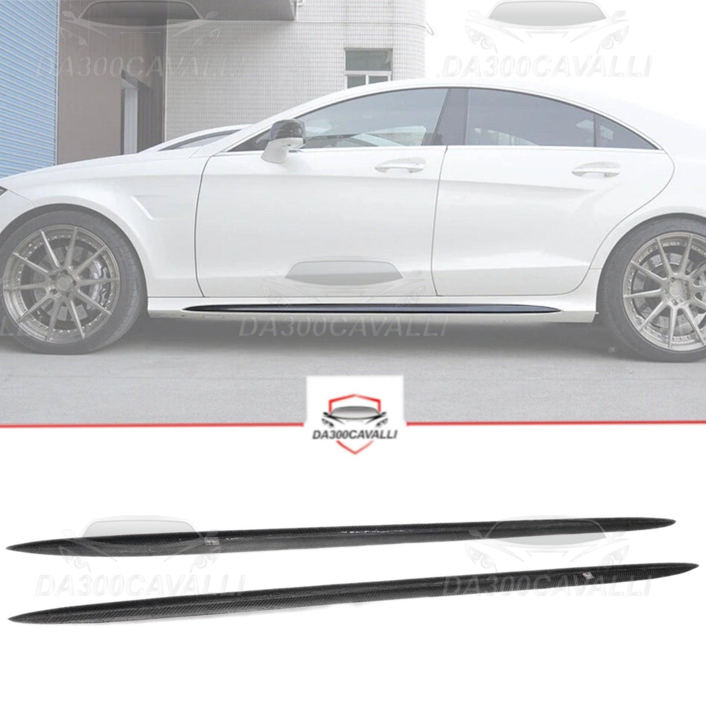 Minigonne Mercedes CLS W218 Fibra Di Carbonio - Da300Cavalli