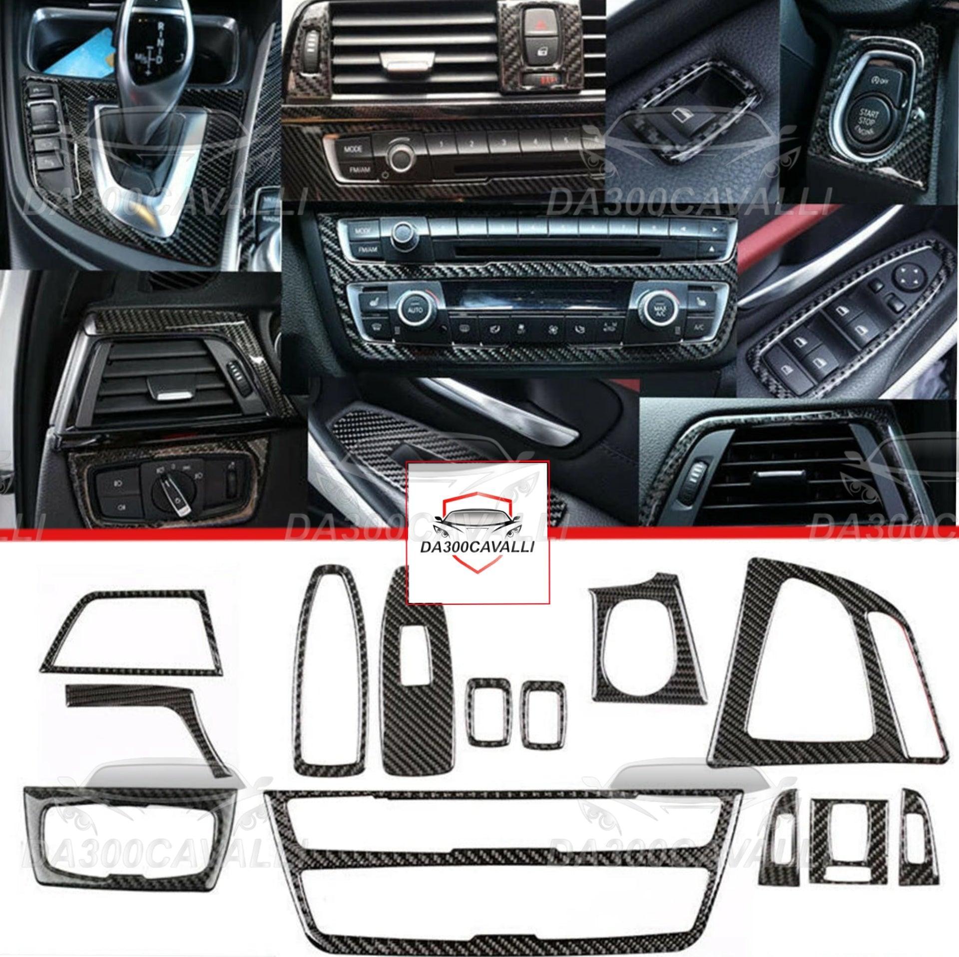 Modanature Interni In Fibra Di Carbonio Bmw Serie 3-4 F30 F34 13Pcs - Da300Cavalli