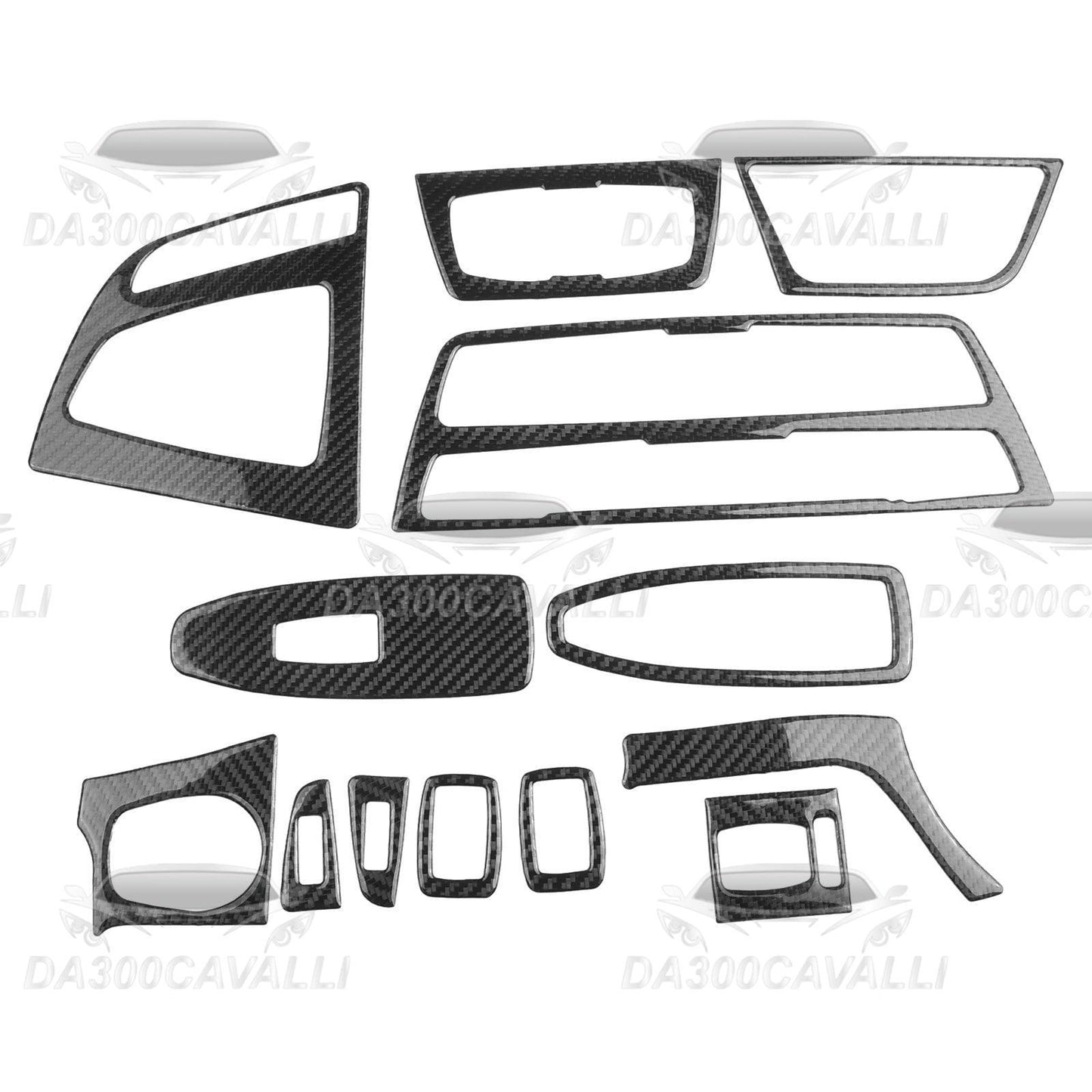 Modanature Interni In Fibra Di Carbonio Bmw Serie 3-4 F30 F34 13Pcs - Da300Cavalli