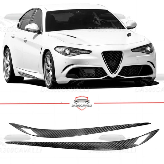 Palpebre Fari Alfa Romeo Giulia Quadrifoglio Fibra Di Carbonio (2015-2018) - Da300Cavalli