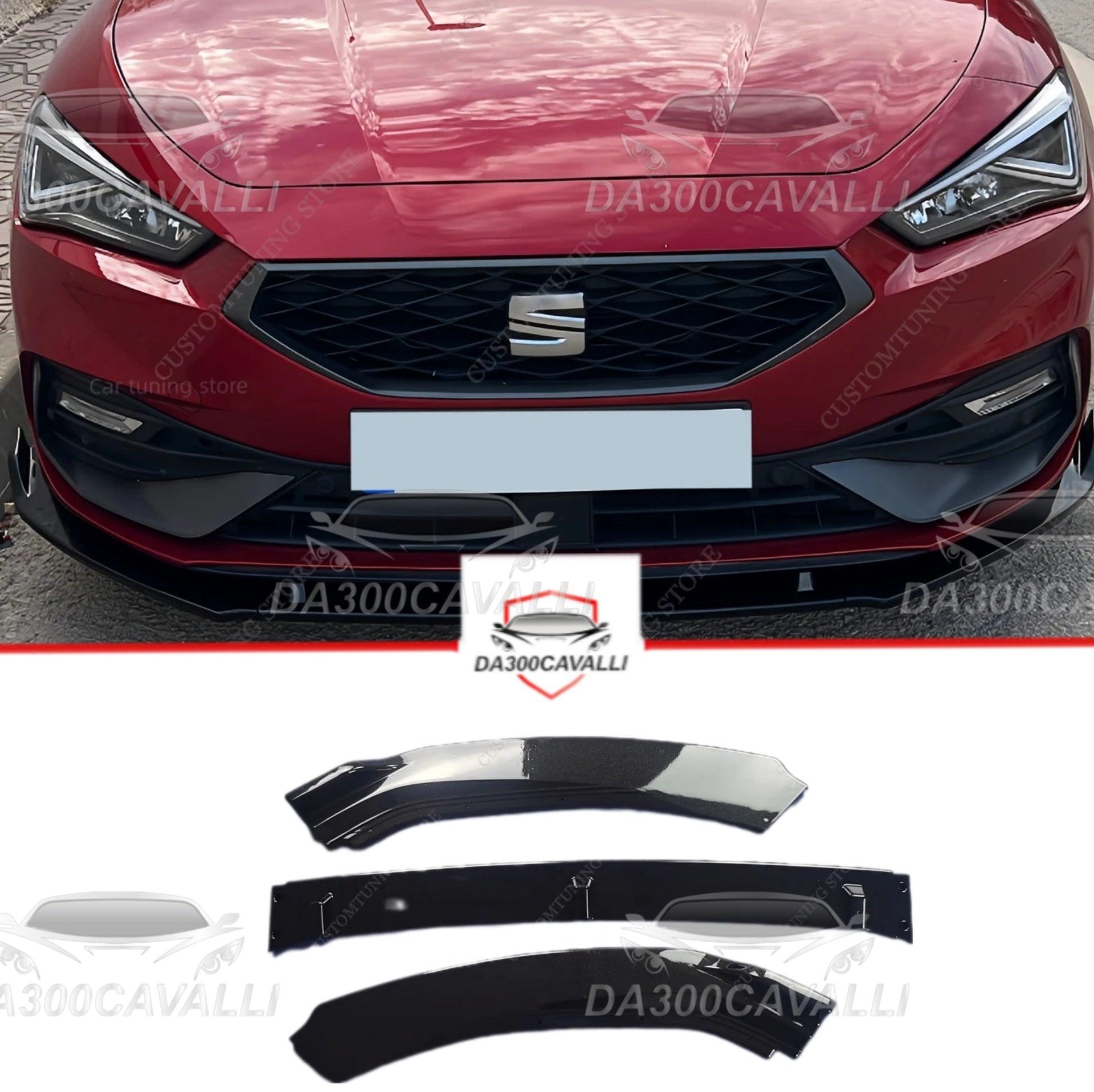 Front Bumper Lip Spoiler Splitter Diffuser Retrofit For Seat Leon MK4 KL S/S S/C S/T 1.0 1.5 TSI EVO 2021-2024 Bodykits Tuning - Da300Cavalli