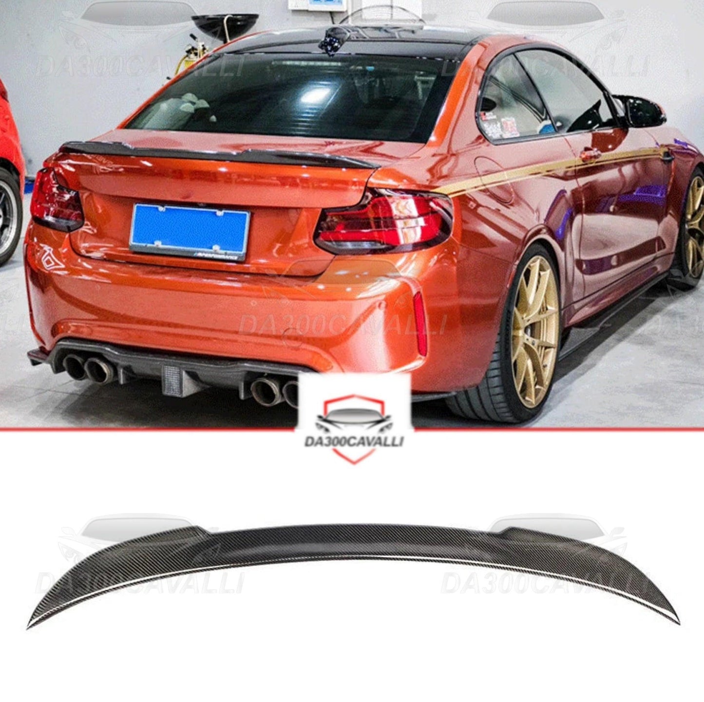 Spoiler BMW Serie 2 M2 F22 F23 F87 Fibra Di Carbonio - Da300Cavalli