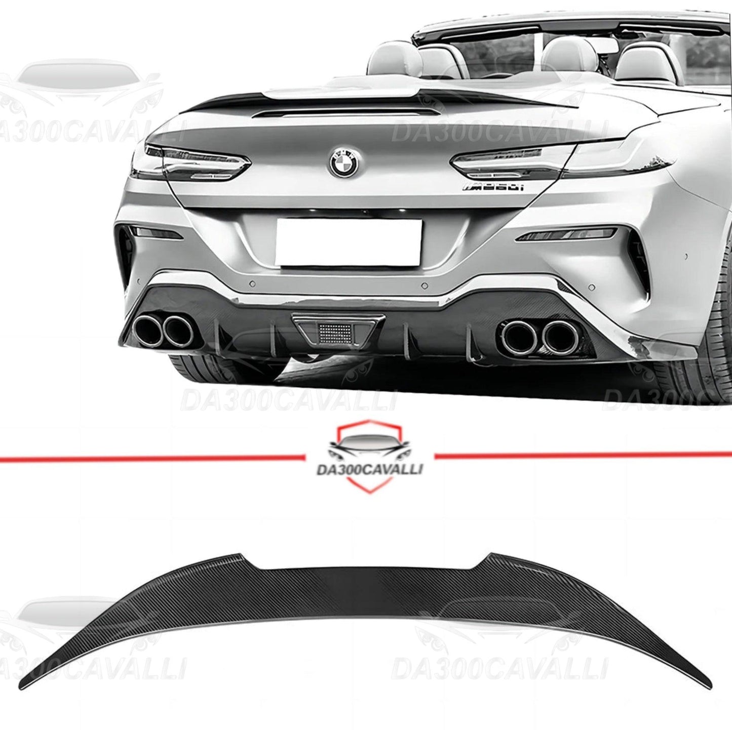 Spoiler BMW Serie 8 M8 G14 Fibra Di Carbonio - Da300Cavalli