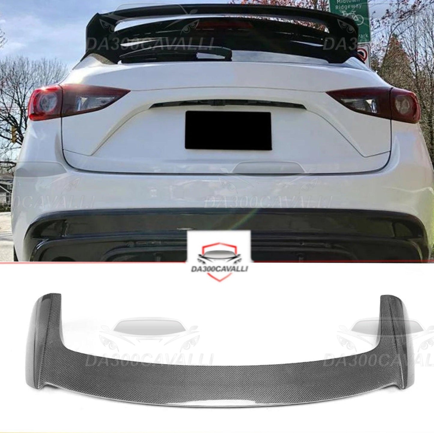 Spoiler Mazda 3 Hatchback (2014-2017) In Fibra Di Carbonio - Da300Cavalli