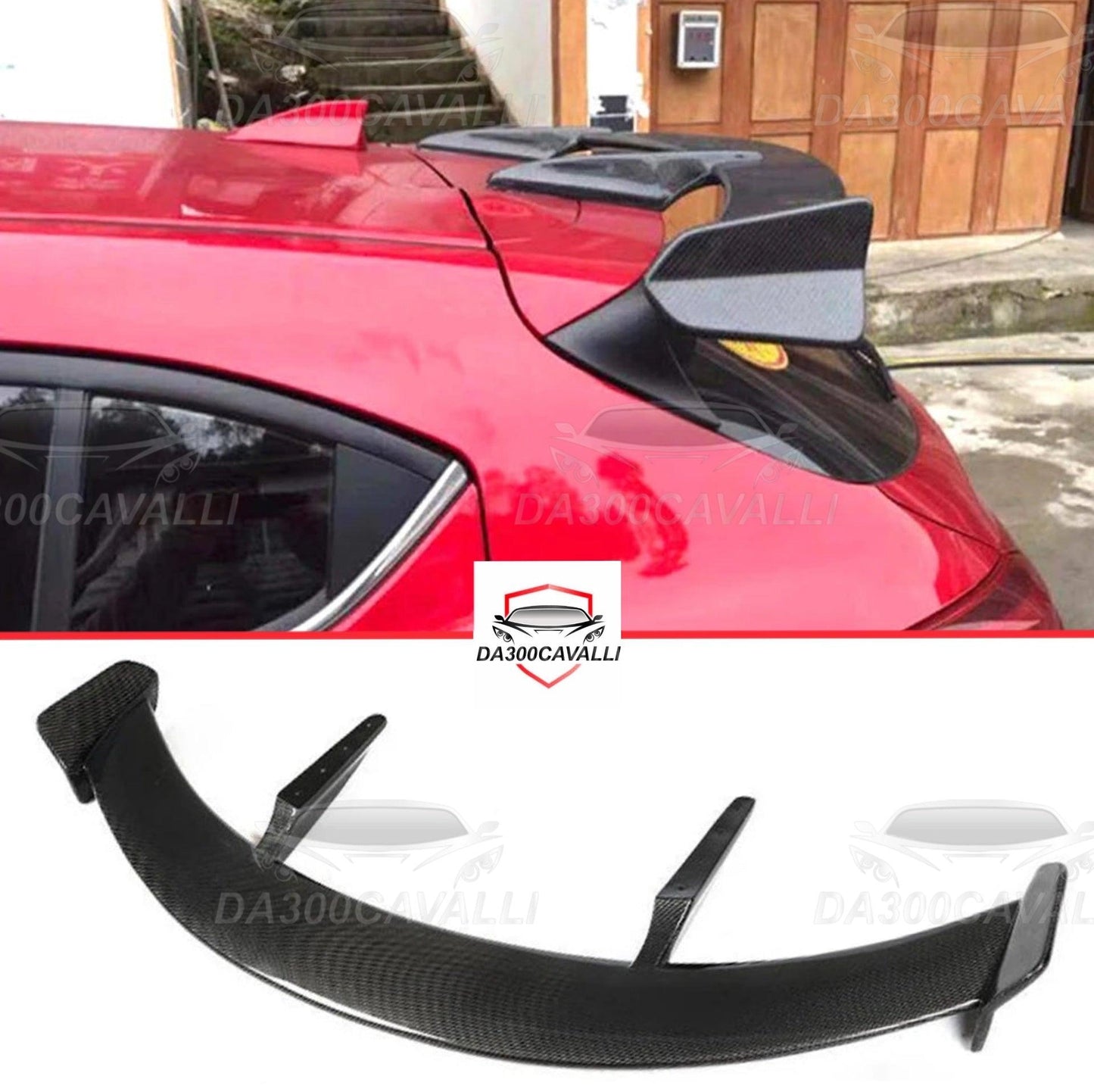 Spoiler Mazda 3 Hatchback In Fibra Di Carbonio - Da300Cavalli