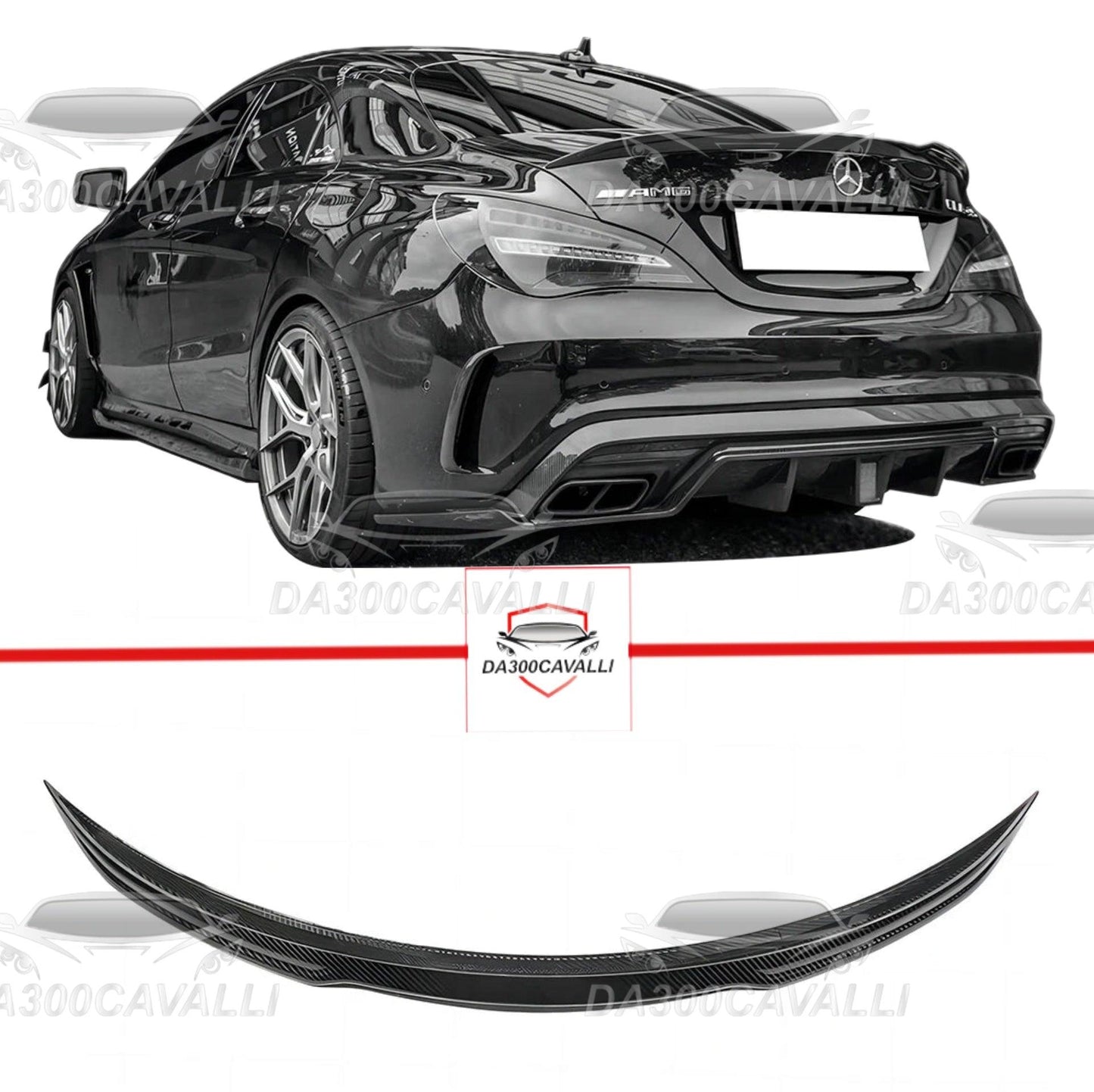 Spoiler Mercedes CLA CLA45 W117 Fibra Di Carbonio - Da300Cavalli