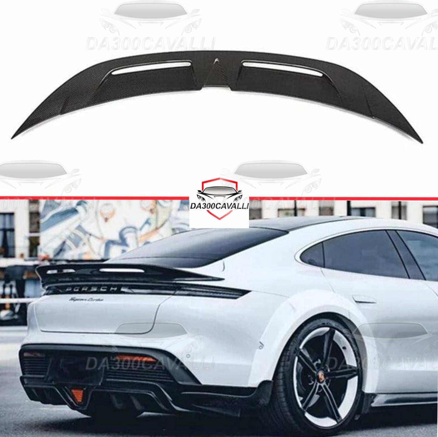 Spoiler Porsche Taycan (2019-2022) Fibra Di Carbonio - Da300Cavalli