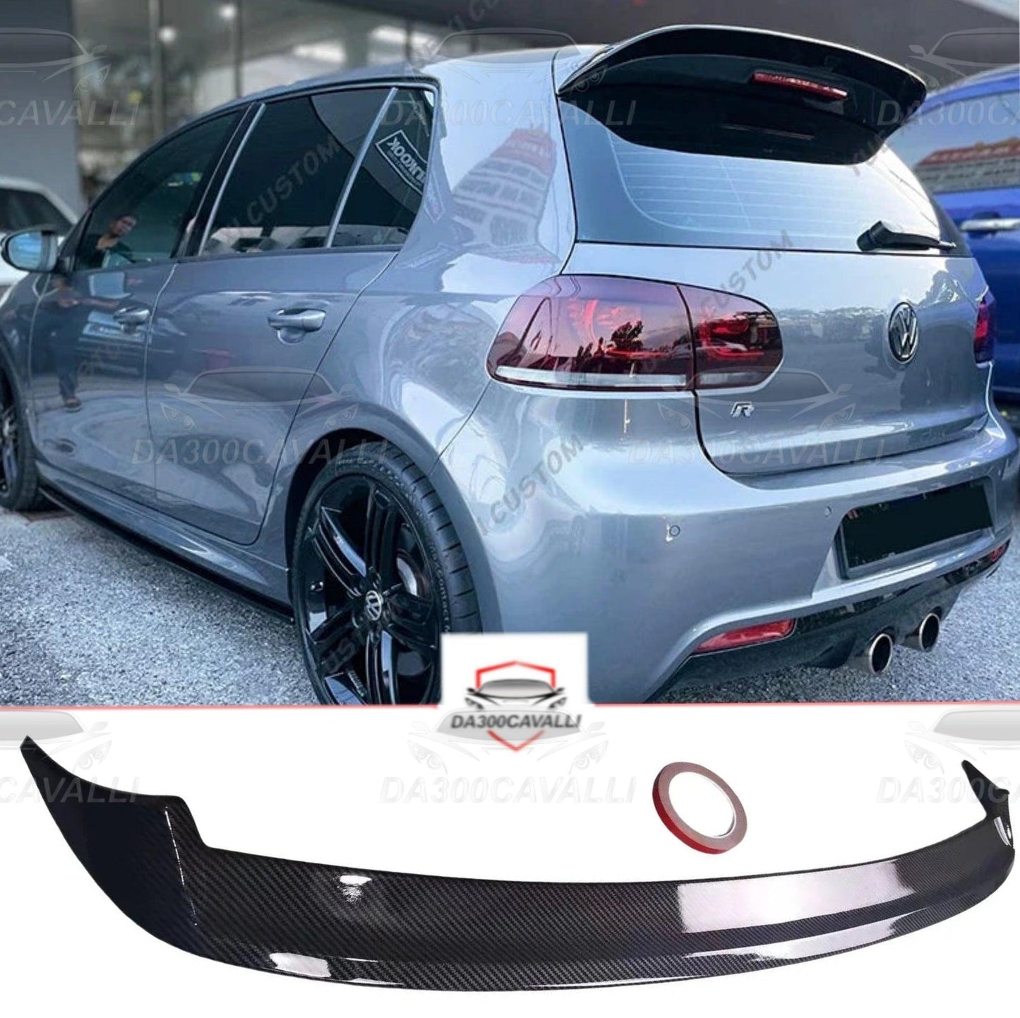 Spoiler Volkswagen Golf 6 (2010-2013) Fibra Di Carbonio - Da300Cavalli