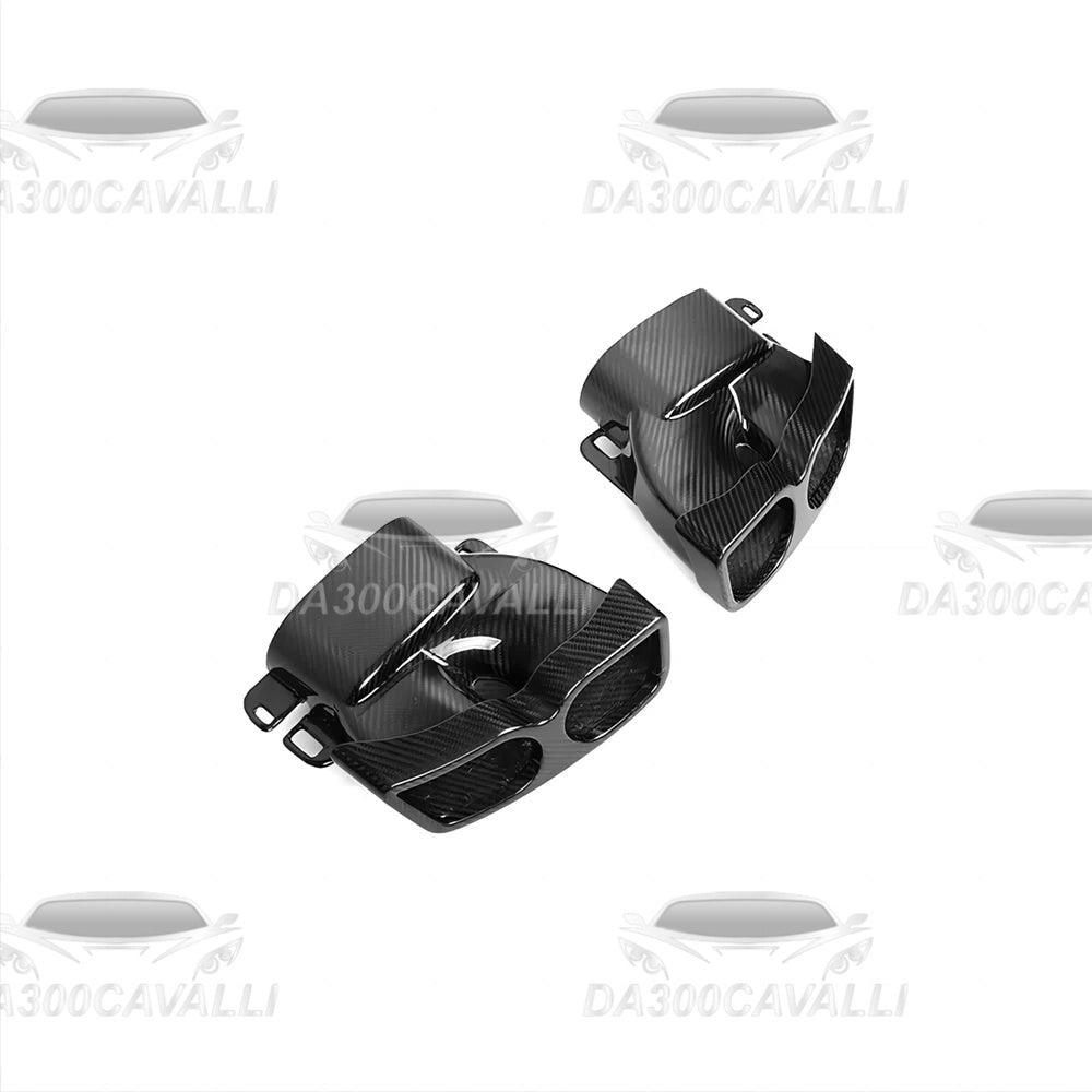 Terminale Di Scarico Mercedes Classe C GLE GLC CLA W205 W213 W176 W118 W218 W222 Fibra Di Carbonio - Da300Cavalli